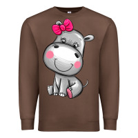Chestnut cute hippopotamus Premium Sweatshirt - AdoDesignShop