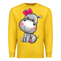 Lemon cute hippopotamus Premium Sweatshirt - AdoDesignShop