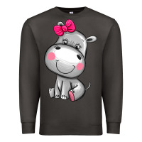 Smoke cute hippopotamus Premium Sweatshirt - AdoDesignShop