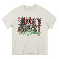 Cream Baby's First Christmas Heavy Core Tee - CowhideDigitalArt
