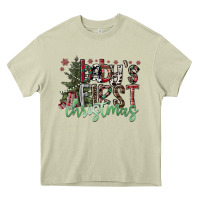 Mossy Baby's First Christmas Heavy Core Tee - CowhideDigitalArt