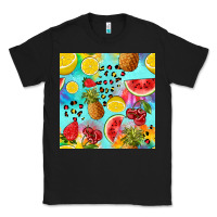 Black fruits tie dye seamless pattern Classic Tee - Zillion Design Studio