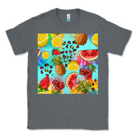 Charcoal Heather fruits tie dye seamless pattern Classic Tee - Zillion Design Studio