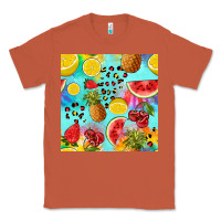 Copper fruits tie dye seamless pattern Classic Tee - Zillion Design Studio