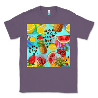 Lavender fruits tie dye seamless pattern Classic Tee - Zillion Design Studio