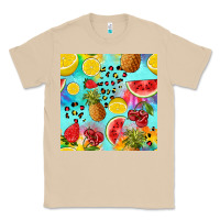 Mushroom fruits tie dye seamless pattern Classic Tee - Zillion Design Studio