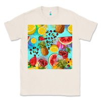 Natural fruits tie dye seamless pattern Classic Tee - Zillion Design Studio