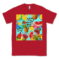 Red fruits tie dye seamless pattern Classic Tee - Zillion Design Studio
