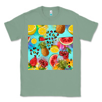 Sage fruits tie dye seamless pattern Classic Tee - Zillion Design Studio