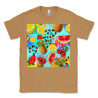Toasted Coconut fruits tie dye seamless pattern Classic Tee - Zillion Design Studio