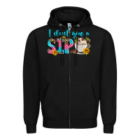 Black i don't give a sip Zipper Hoodie - Zillion Design Studio
