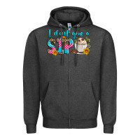 Charcoal Heather i don't give a sip Zipper Hoodie - Zillion Design Studio