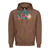 Chestnut i don't give a sip Zipper Hoodie - Zillion Design Studio