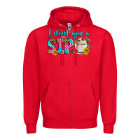 Red i don't give a sip Zipper Hoodie - Zillion Design Studio