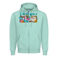 Seafoam i don't give a sip Zipper Hoodie - Zillion Design Studio