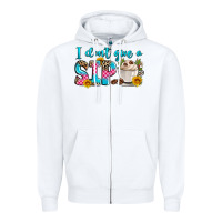 White i don't give a sip Zipper Hoodie - Zillion Design Studio