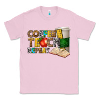 Bubblegum Pink coffee teach repeat Classic Tee - texasbilliewilder