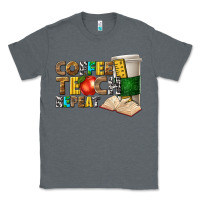 Charcoal Heather coffee teach repeat Classic Tee - texasbilliewilder