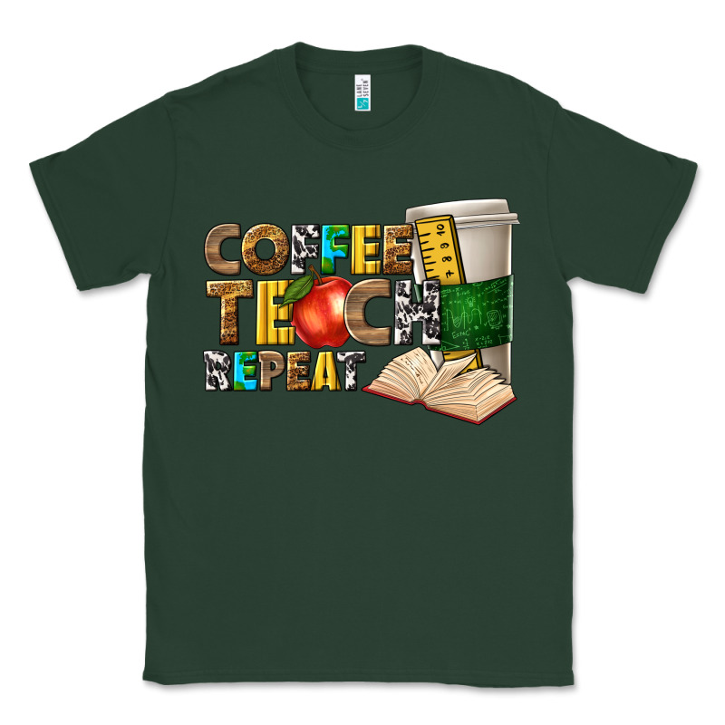 Coffee Teach Repeat Classic Tee by texasbilliewilder | Teevron