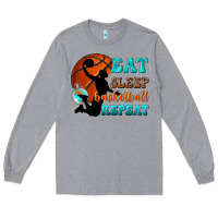 Heather Grey eat sleep basketball repeat Long Sleeve Tee - texasbilliewilder