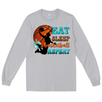Moon Dust eat sleep basketball repeat Long Sleeve Tee - texasbilliewilder