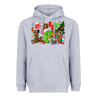Heather Grey lpn christmas nurse with Heavyweight Hoodie - AdoDesignShop
