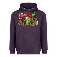 Plum lpn christmas nurse with Heavyweight Hoodie - AdoDesignShop