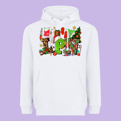 Lpn Christmas Nurse With Heavyweight Hoodie Designed By Adodesignshop