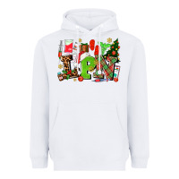 White lpn christmas nurse with Heavyweight Hoodie - AdoDesignShop