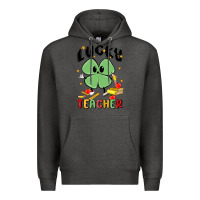 Charcoal Heather lucky teacher Premium Hoodie - MaliasSmallBusiness