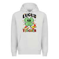 Dove Grey lucky teacher Premium Hoodie - MaliasSmallBusiness