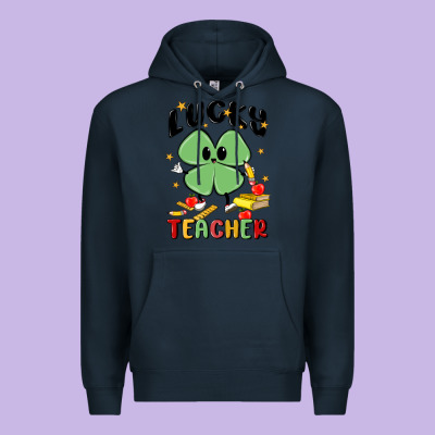 Lucky Teacher Premium Hoodie Designed By Maliassmallbusiness