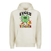 Oatmeal Heather lucky teacher Premium Hoodie - MaliasSmallBusiness