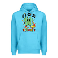Ocean Blue lucky teacher Premium Hoodie - MaliasSmallBusiness