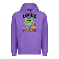 Purple lucky teacher Premium Hoodie - MaliasSmallBusiness