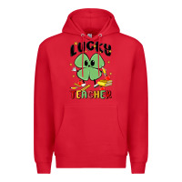 Red lucky teacher Premium Hoodie - MaliasSmallBusiness