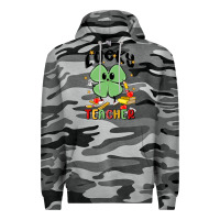 Slate Camo lucky teacher Premium Hoodie - MaliasSmallBusiness