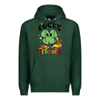 Sports Green lucky teacher Premium Hoodie - MaliasSmallBusiness