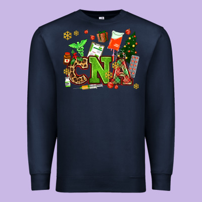 Cna Christmas Premium Sweatshirt Designed By Adodesignshop