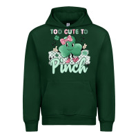 Forest Green too cute to pinch Urban Hoodie - MaliasSmallBusiness