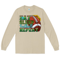 Mushroom eat sleep football repeat Long Sleeve Tee - texasbilliewilder