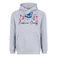Heather Grey embrace change Heavyweight Hoodie - JahusDesignShop