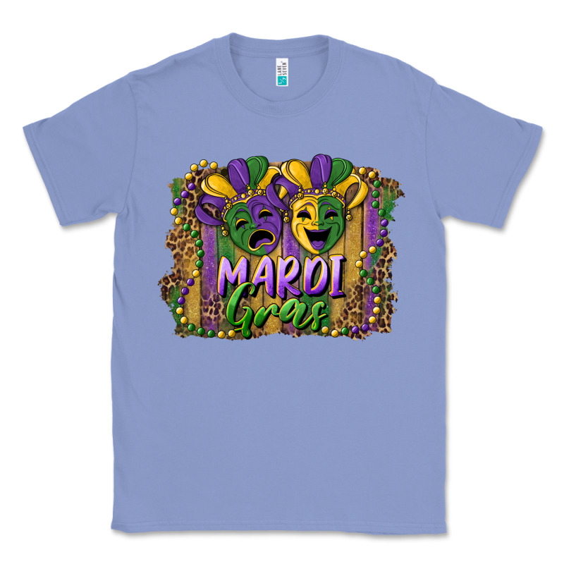 Mardi Gras Mask With Leopard Background Classic Tee by RanaPortraitStore | Teevron
