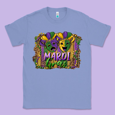 Mardi Gras Mask With Leopard Background Classic Tee Designed By Ranaportraitstore