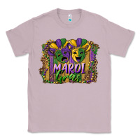 Lilac mardi gras mask with leopard background Classic Tee - RanaPortraitStore
