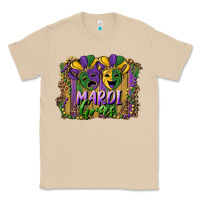 Mushroom mardi gras mask with leopard background Classic Tee - RanaPortraitStore