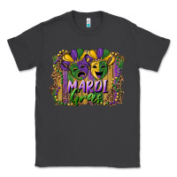 Smoke mardi gras mask with leopard background Classic Tee - RanaPortraitStore