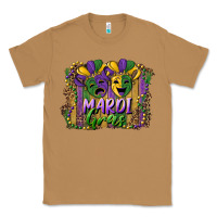 Toasted Coconut mardi gras mask with leopard background Classic Tee - RanaPortraitStore