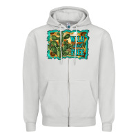 Dove Grey wild and free cactus Zipper Hoodie - RanaPortraitStore