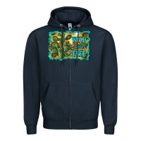 Navy wild and free cactus Zipper Hoodie - RanaPortraitStore